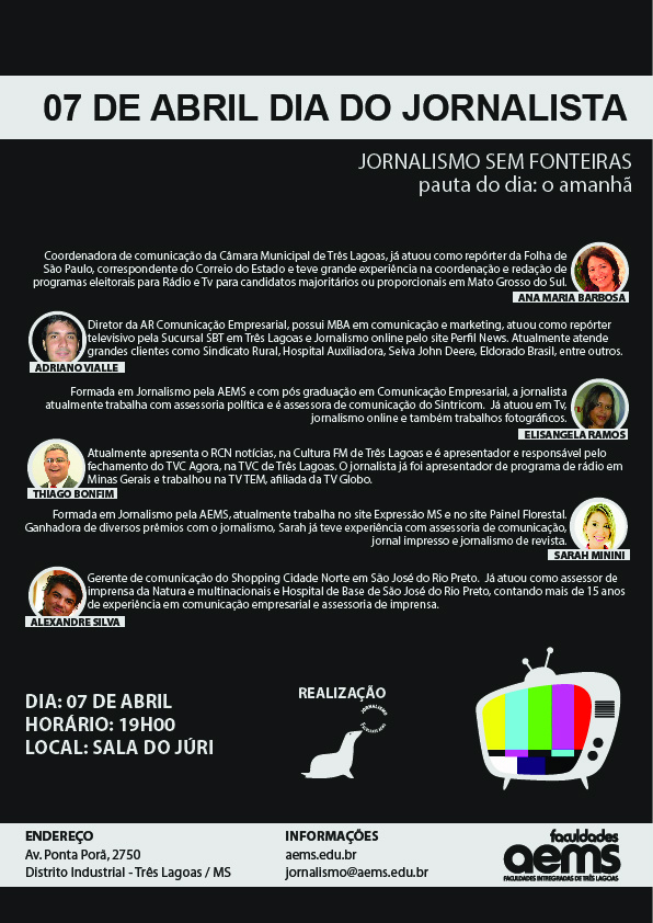 Sobre os palestrantes (Foto: Assessoria de Imprensa)