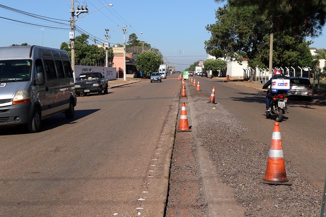 Obras na Av. Clodoaldo Garcia. Foto: Assessoria da Prefeitura de Três Lagoas.