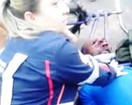 Ciclista quebra o nariz e sofre traumatismo craniano nesta tarde de terça (7) em Três Lagoas. Foto: Rádio Caçula.