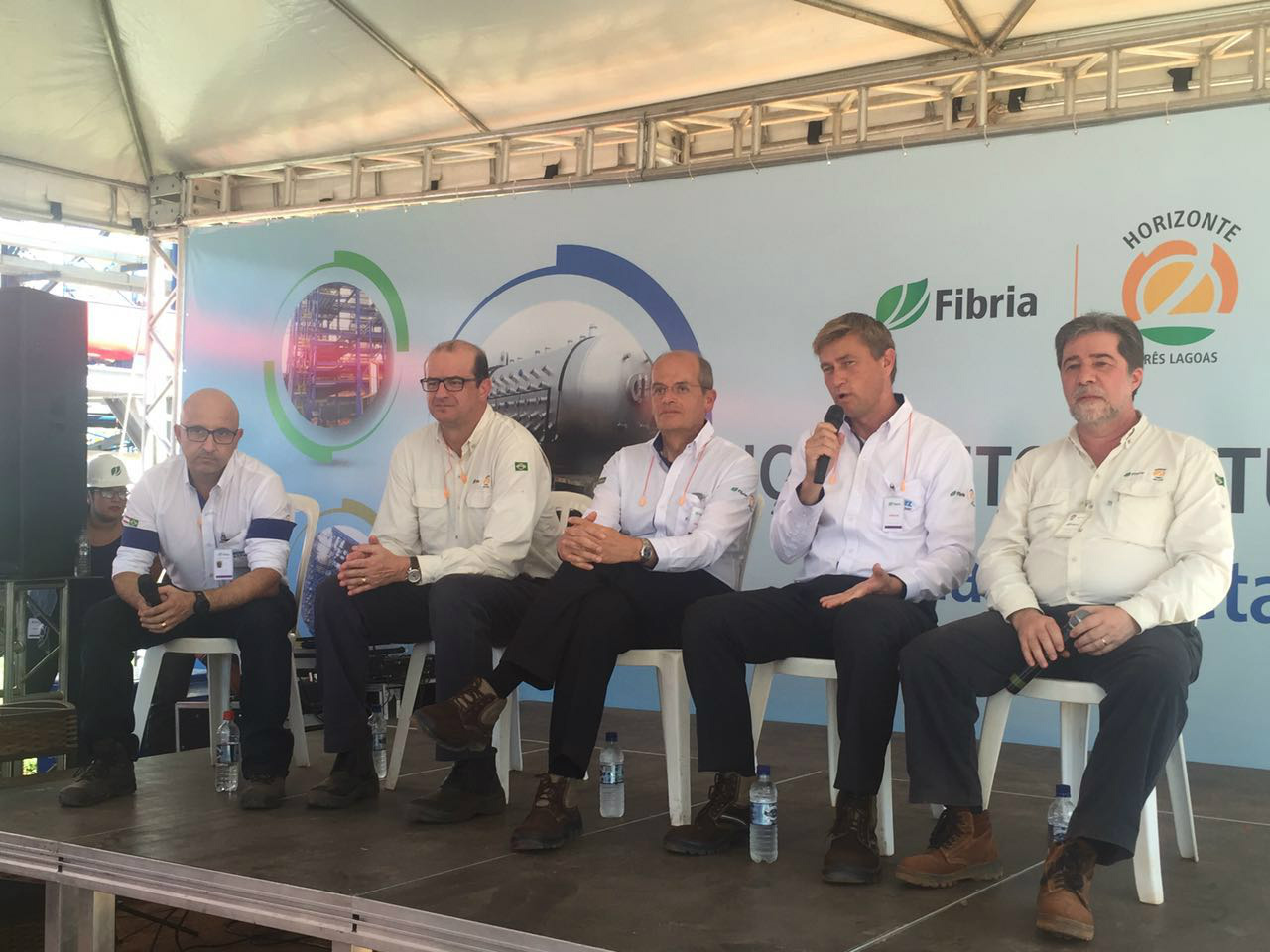 A Fibria conclui uma importante etapa na construção da segunda linha de produção da unidade em Três Lagoas.  Foto: Rádio Caçula