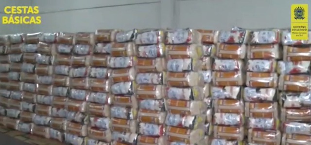 Governo distribuirá 60 mil cestas básicas para os 79 município de MS. Foto: Reprodução/Facebook