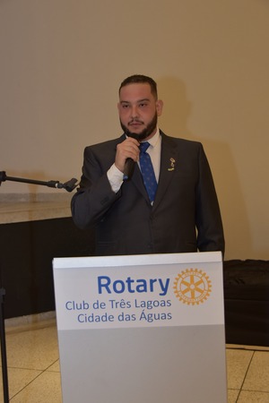 O novo Presidente do Rotary Club Três Lagoas - Cidade das Águas Luiz Guilherme Barreto Queiroz.