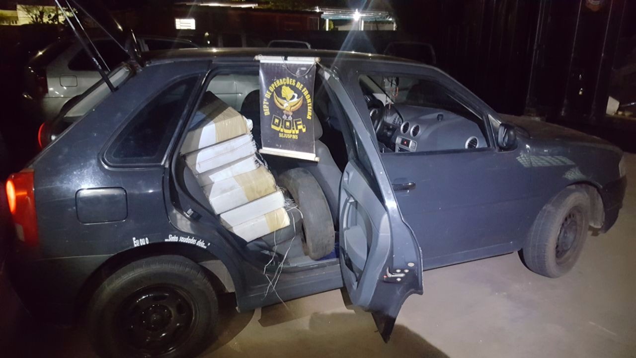 Veículo apreendido pelo Departamento de Operações de Fronteira. (Foto: Assessoria de Imprensa)