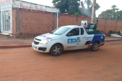 Dengue: Borrifação de inseticida é feita nos bairros Interlagos e Alvorada. Foto: Assessoria de Comunicação da Prefeitura Municipal de TL