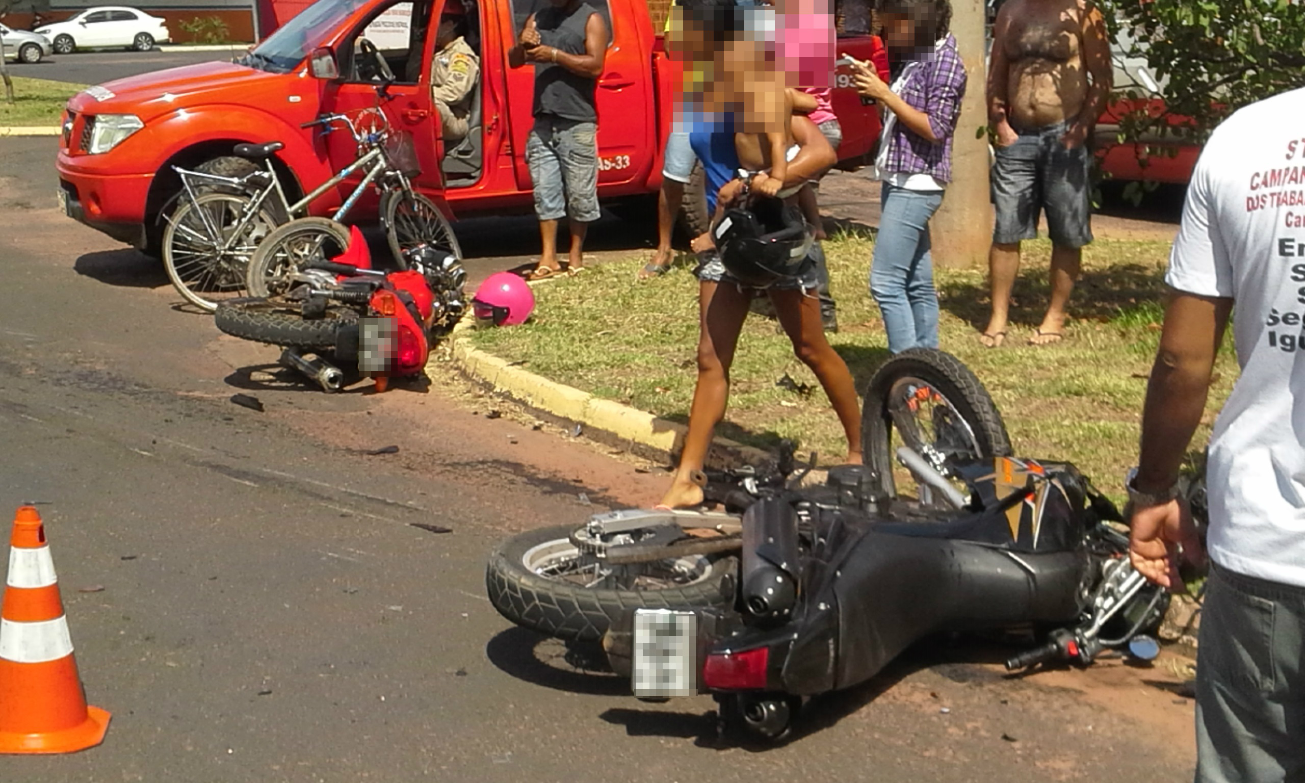 Segundo acidente registrado em Três Lagoas nesta quinta (9) Foto: Rádio Caçula.
