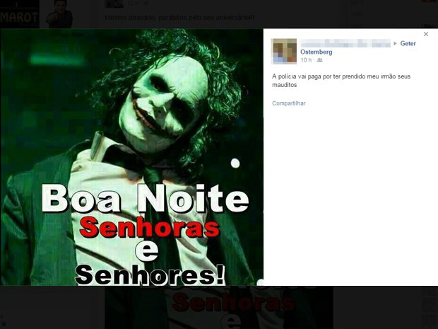 Procurado em MS usa Facebook para ameaças e novos deboches à polícia (Foto: Reprodução/ Facebook)