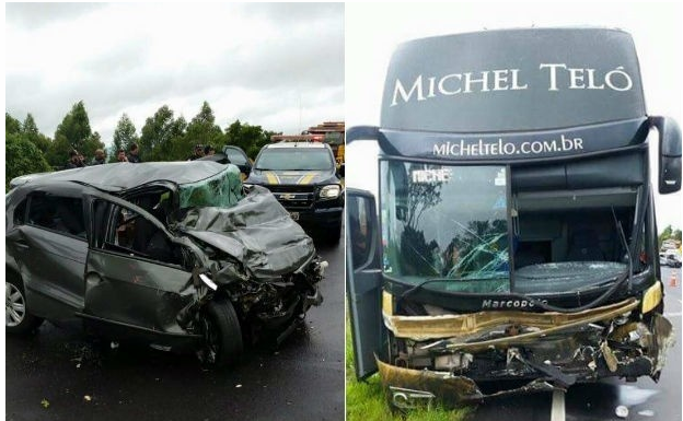O ônibus retornava para Campo Grande após apresentação no Paraná, já que boa parte da equipe de 22 pessoas que estavam no veículo vive aqui. (Foto: Divulgação/ PRF)