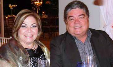 Romeu de Campos Júnior ao lado da esposa Toninha Campos