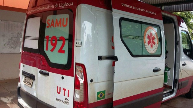 Ambulância do SAMU (Serviço de Atendimento Móvel de Urgência). Foto: Rádio Caçula.