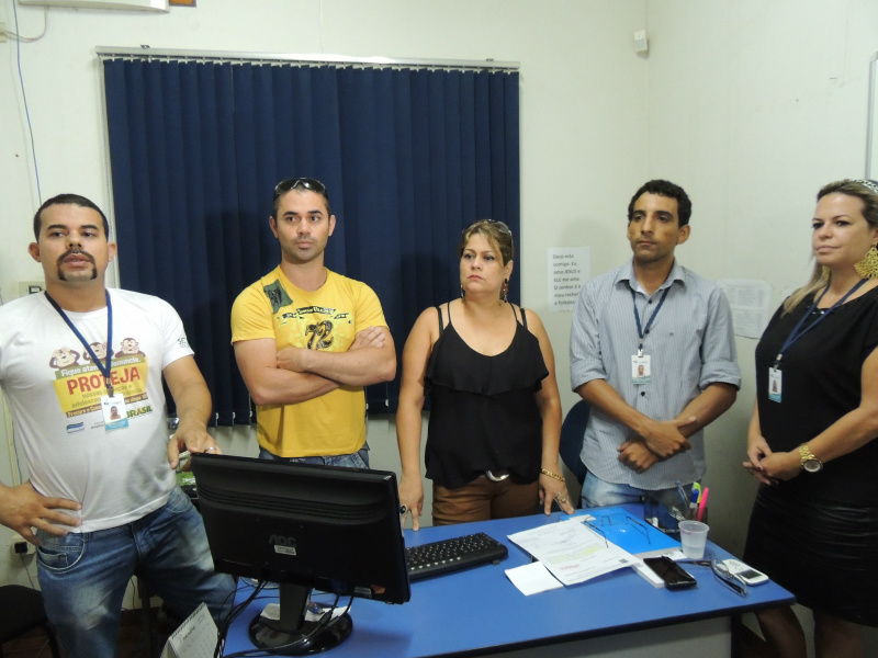 Os conselheiros Santhiago Souza, Rafael Coelho, Miriam Monteiro, Davis Martinelli e Maria Raquel.