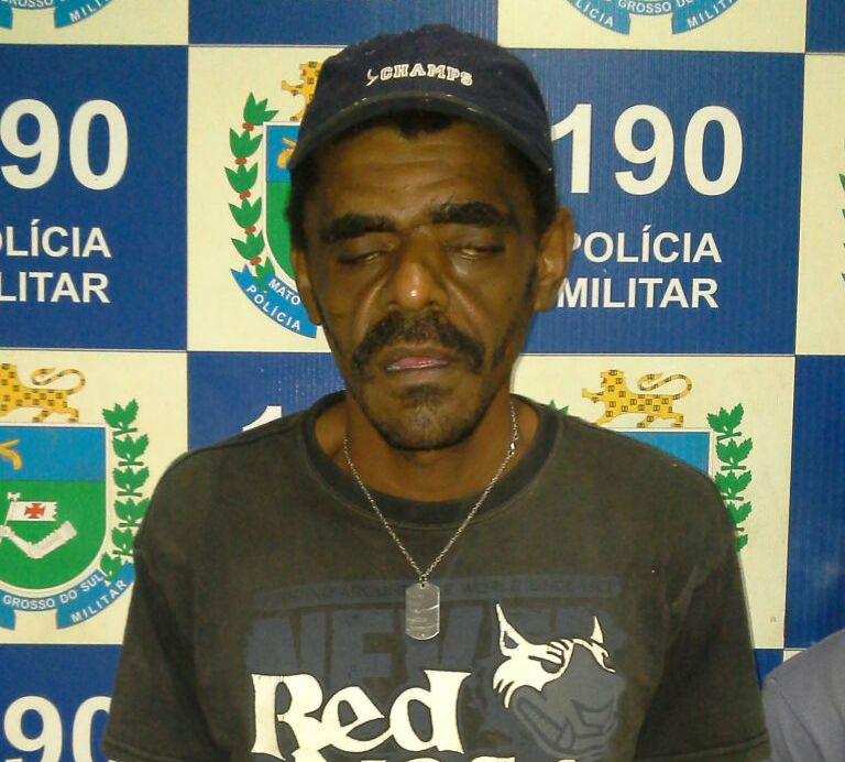 Luciano Tertuliano da Silva (38) velho conhecido no meio policial foi detido  mais uma vez nesta sexta (10). Foto Rádio Caçula 