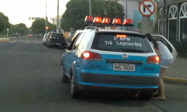 Imagem da viatura que atendeu à ocorrência. Foto: Rádio Caçula