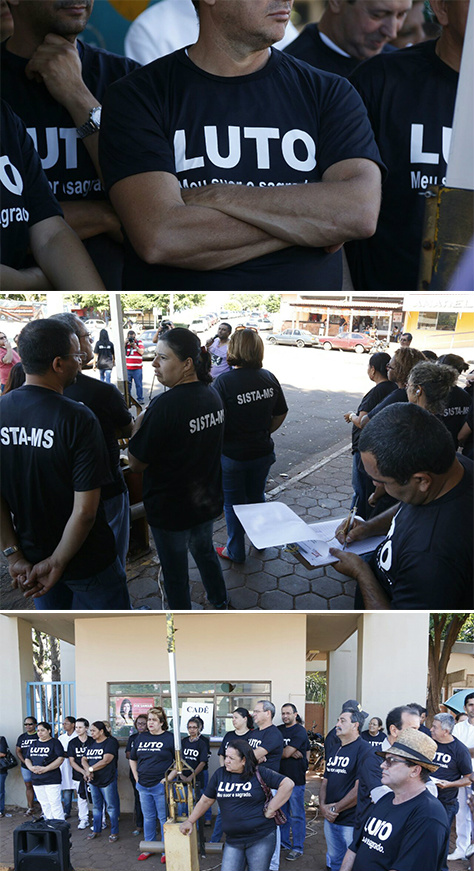 funcionários entraram em greve por tempo indeterminado