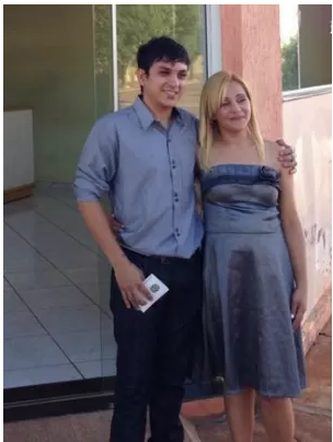 Foto Divulgação/ Gustavo e Elaine após o casamento