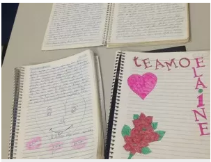 Após cartas, declarações eram feitas em cadernos