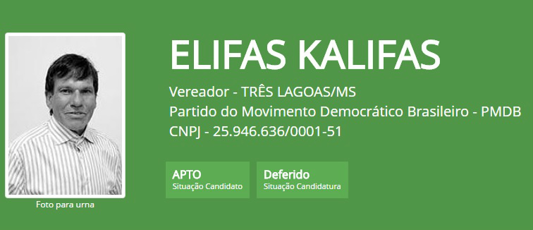 Elifas Kalifas do PMDB, conseguiu votos de 