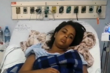 Natália, 13 anos, voltou a sentir as pernas nesta terça-feira (9)