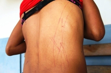 Mulher registrou com celular as agressões do maridoArquivo pessoal