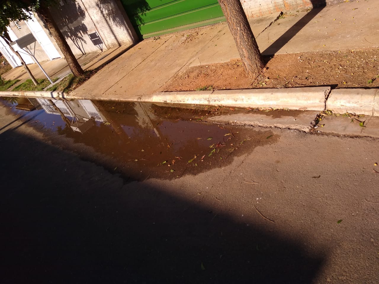 O trecho empoçado. Foto: Arquivo Pessoal