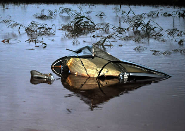 No momento do ocorrido chovia no local. - Foto: Kennedy Scudeler / Siliga News