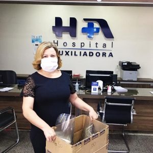 Diversas instituições fizeram a doação de insumos e outros itens ao Hospital Auxiliadora. Foto: Assessoria de Comunicação HA