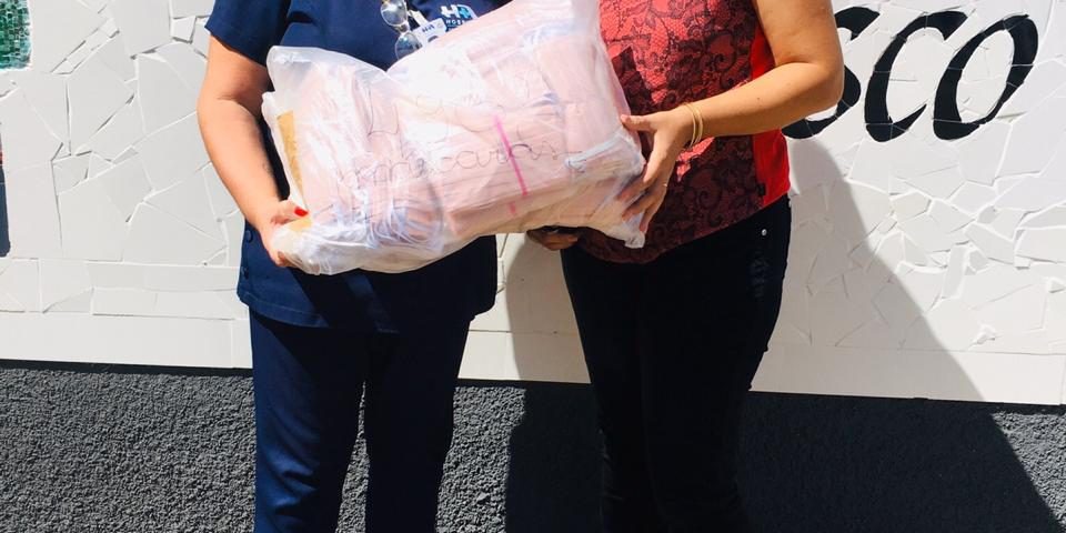 Diversas instituições fizeram a doação de insumos e outros itens ao Hospital Auxiliadora. Foto: Assessoria de Comunicação HA