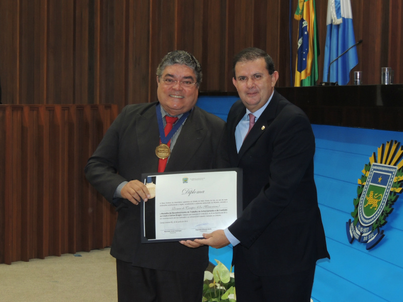 Romeu de Campos Junior representado seu pai Romeu de Campos.Foto Rádio Caçula