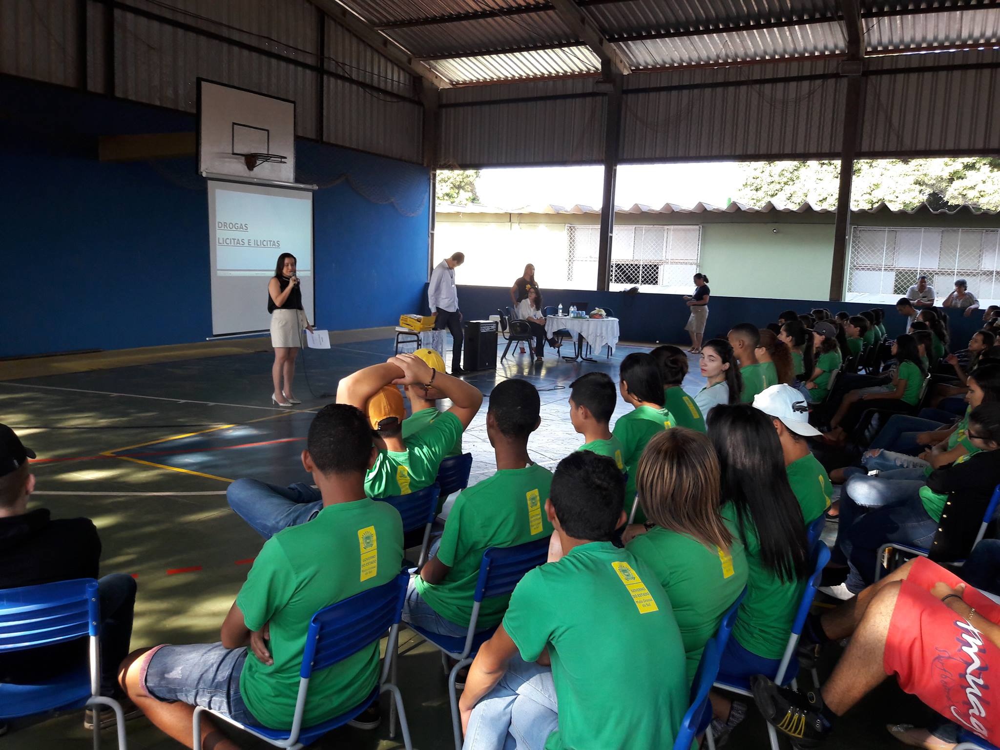 Uma das palestras foi realizada na Escola Estadual Adilson Alves da Silva - Assessoria de Comunicação