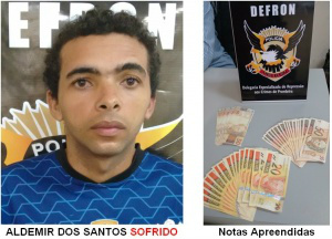 Sofrido foi preso em Dourados com cédulas falsasFoto: Defron