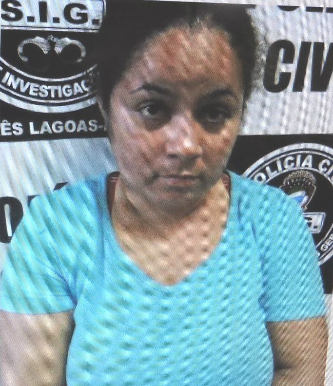 Mayara Rodrigues da Costa, 28 anos, amásia de Alan, não possui antecedentes criminais. Foto: Rádio Caçula