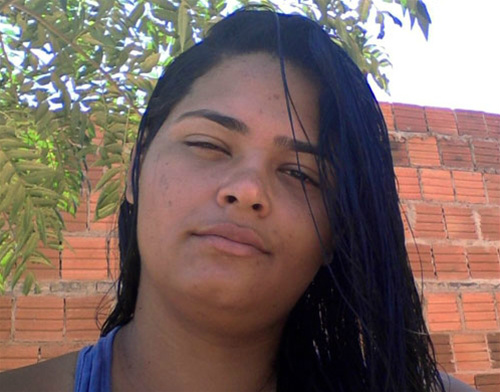 Greice, agredida: internada em estado grave