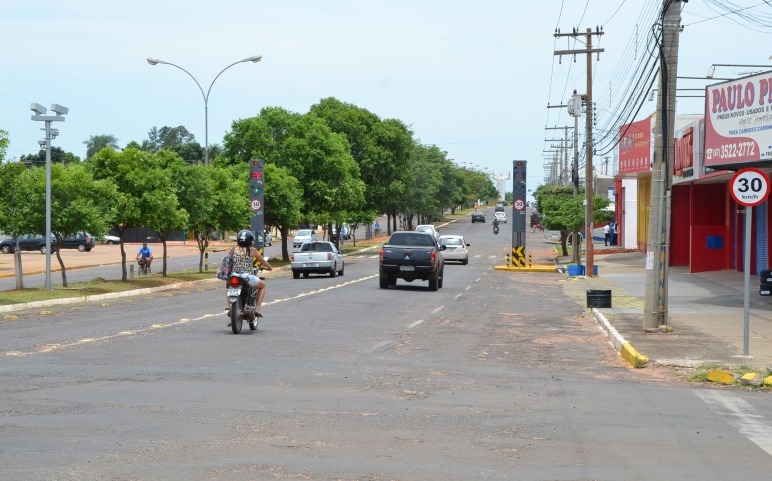 Lombada eletrônica da avenida Capitão Olinto Mancini no bairro Jardim Alvorada desligada na quinta-feira (25). Foto: Prefeitura Municipal de Três Lagoas