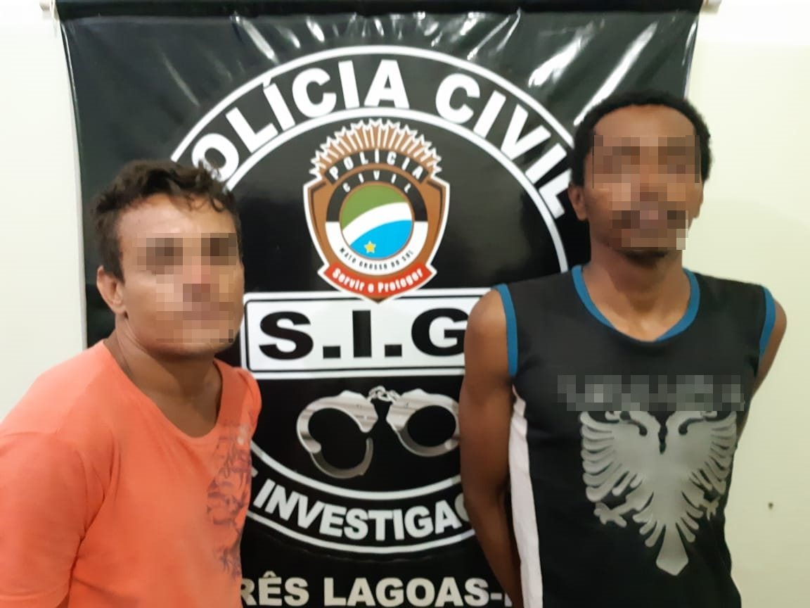 Homens que foram presos durante pela Policia Civil, após investigações da S.I.G. Foto: Divulgação S.I.G.