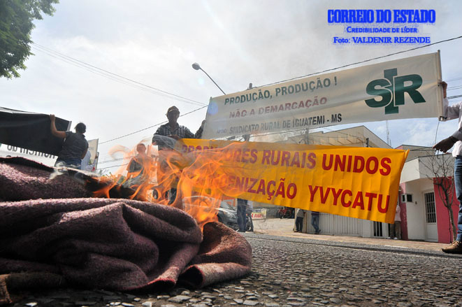 Foto: Valdenir Rezende/Correio do EstadoEntrada do prédio da Fundação Nacional do Índio, na Capital, foi ocupada por fazendeiros