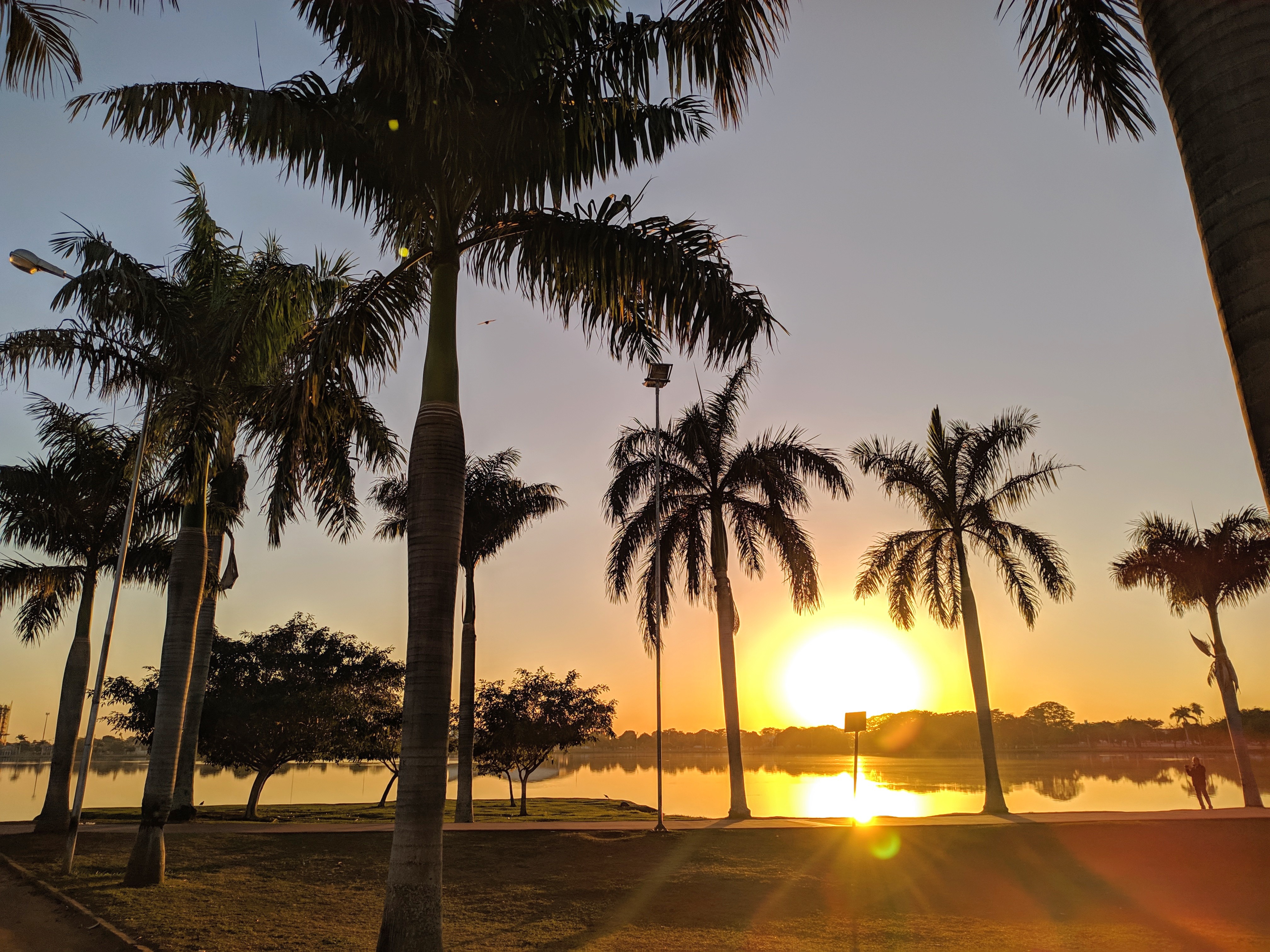 O sol abre a primeira manhã de agosto e promete trazer um calor de 33ºC hoje (1). Foto: Rodrigo de Freitas/Rádio Caçula