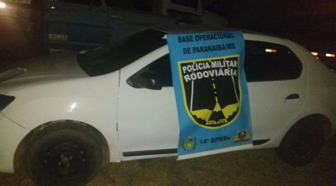 Veículo apreendido na Base Operacional de Paranaíba. (Foto: Polícia Militar Rodoviária)