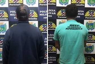 Homens presos por policiais do 13º Batalhão em Paranaíba. Foto: ASSECOM CPA-2.