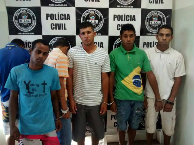 Quadrilha presa em flagrante pela SIG permanece à disposição da policia. Foto: Rádio Caçula