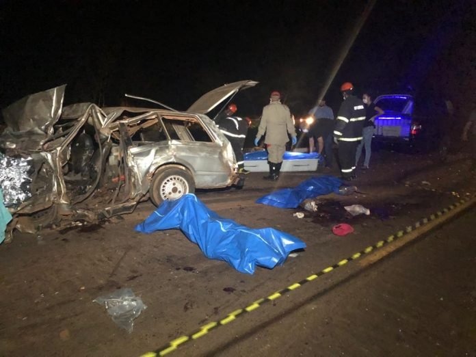 Acidente ocorreu na noite de sábado, em Nova Alvorada do Sul. Foto: Rones Cezar/Alvorada Informa