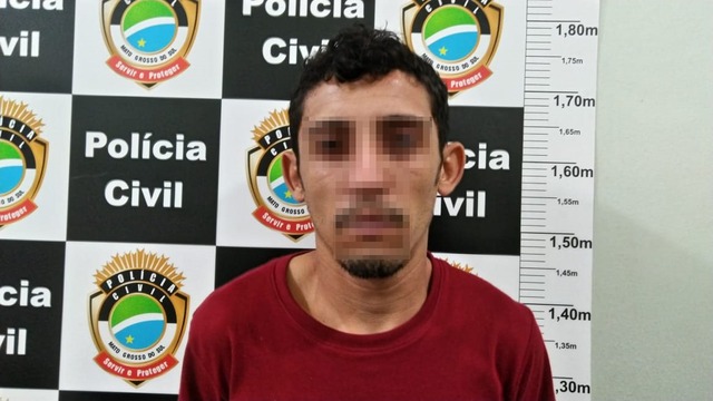 Foragido da Justiça preso por policiais civis em Três Lagoas. Foto: 1ª DP.