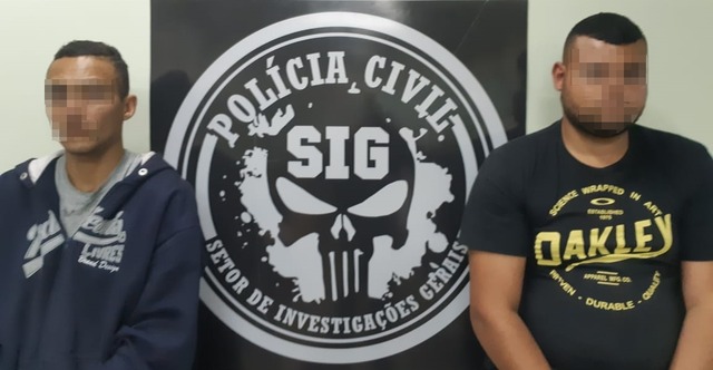 Dupla foi detida na última terça-feira (06), menos de 24h após cometerem o último crime. - Fotos: SIG / Rádio Caçula