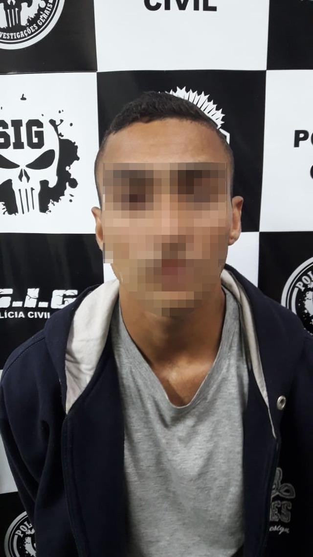 J. A. B. J. foi reconhecido pela vítima e apontado como a pessoa que portava a arma de brinquedo no momento da ação - Foto: SIG / Rádio Caçula