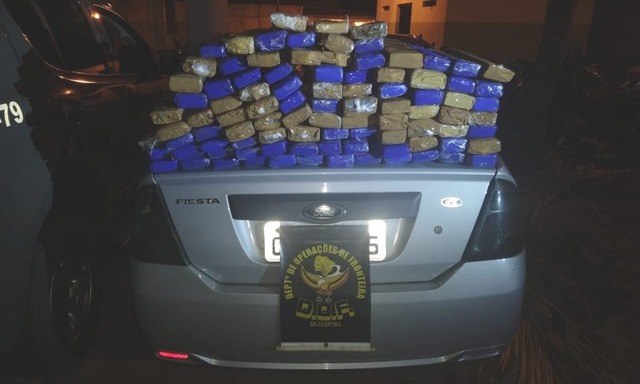 Drogas apreendidas durante fiscalização na região de Brasilândia (MS). Foto: Assecom/DOF/Sejusp