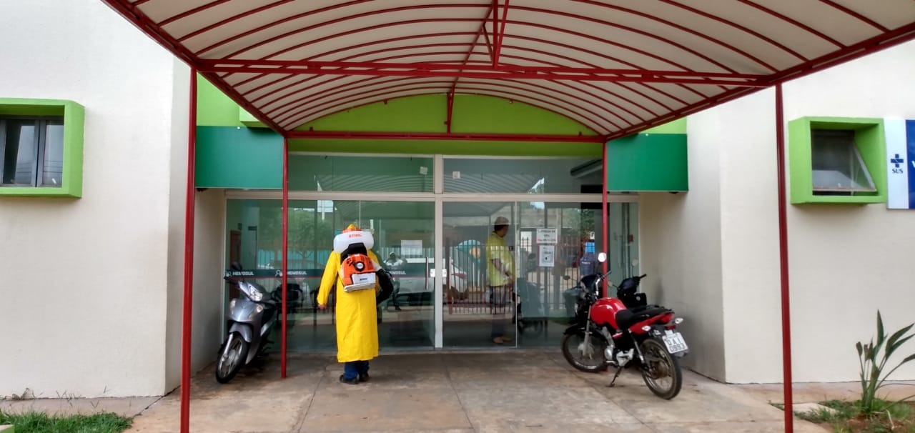 Diariamente as ações de sanitização estão sendo feitas nos locais públicos em Três Lagoas. Foto: Assessoria de Comunicação da Prefeitura de TL