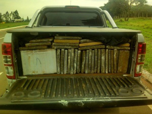 Droga era transportada em caminhonete. (Foto: Divulgação)