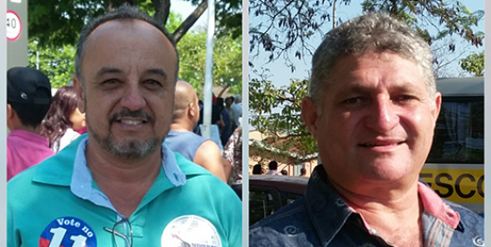Os vereadores Baixinho e Cido 