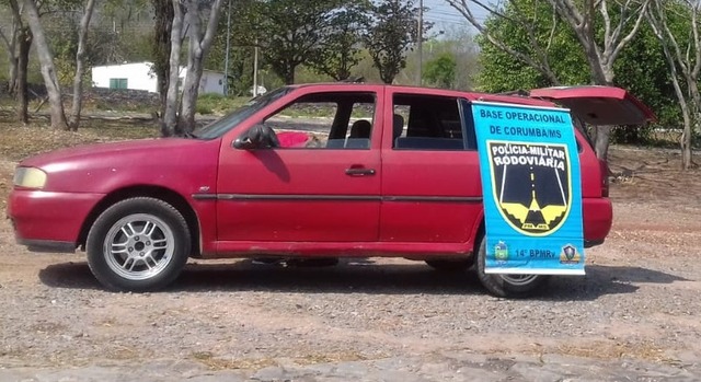 Carro foi apreendido em Corumbá (MS) — Foto: PMR / Divulgação