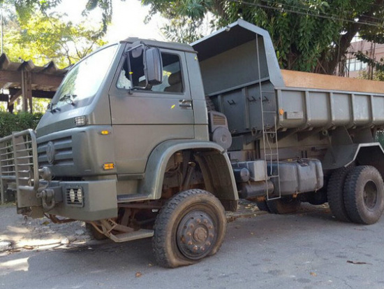 Caminhão do Exército usado pelos militares para o transporte da carga de maconha - Foto: Divulgação