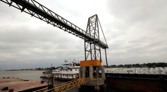 Pelo terminal de Porto Murtinho devem ser escoadas 460 mil toneladas de soja esse ano — Foto: Semagro/Divulgação