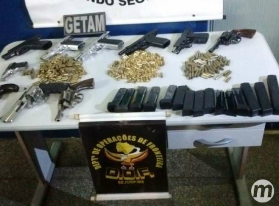 Dez armas foram apreendidas (Foto: DOF)